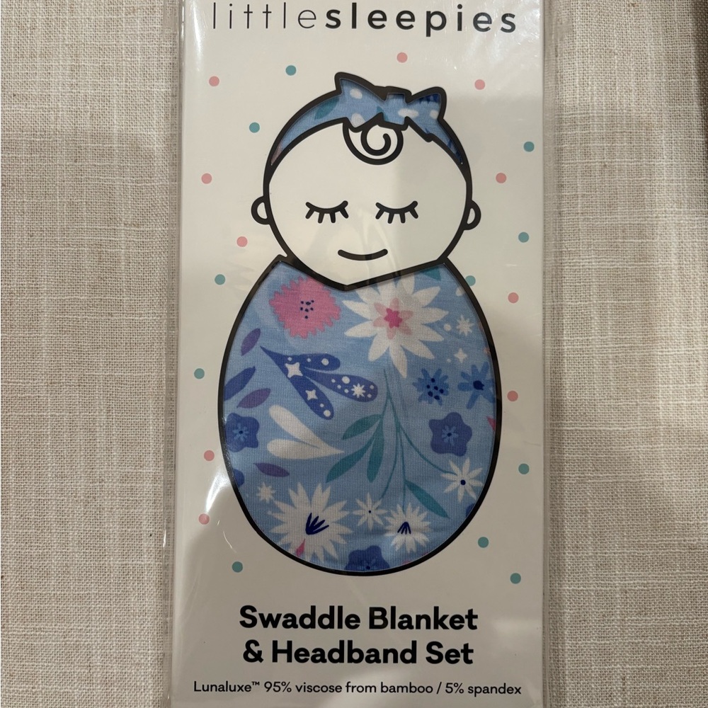 Little Sleepies Blue and White Owl Headband
